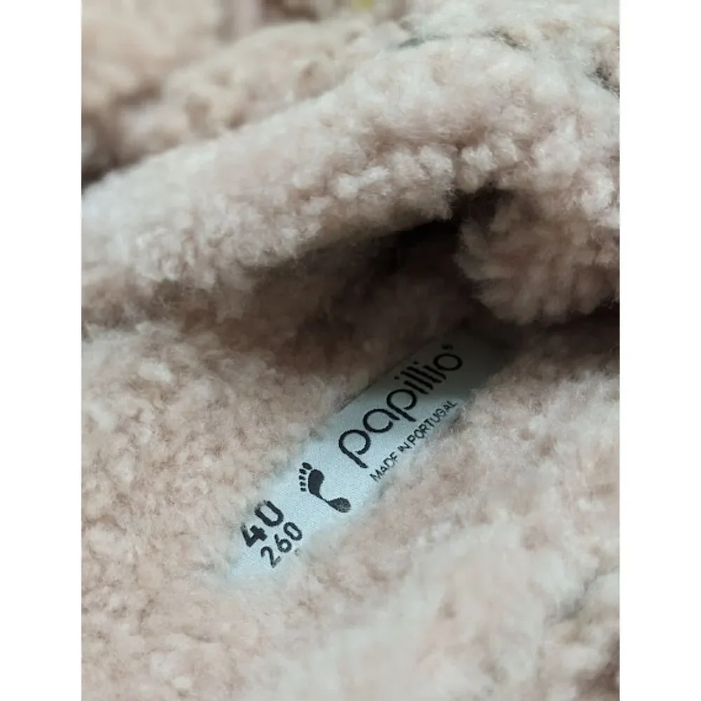Birkenstock Arizona Crystal Rose Big Buckle Teddy Shearling Sandal EU 40 NIB